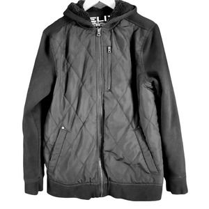 Helix Mens Black Hooded Jacket Size M